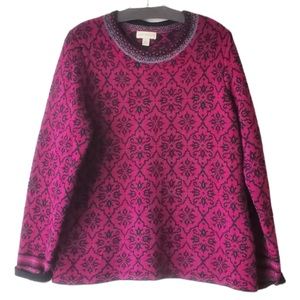 Appleseed’s Magenta Sweater Size L